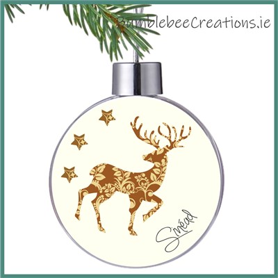 Glam Deer Christmas Bauble